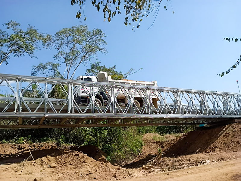 CB 200 Bailey Bridge 27 Meter lange, zweireihige, einlagige, verstärkte Bailey Bridge