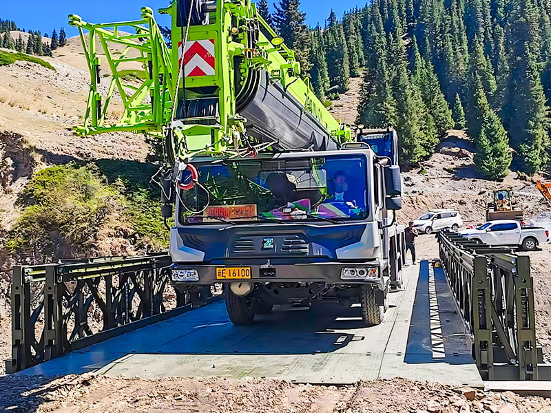 CB100 Bailey-Brücke, dreireihige, einlagige, verstärkte, lackierte, korrosionsbeständige Bailey-Brücke