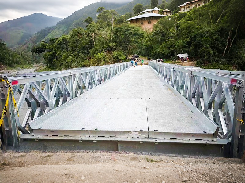 CB 100 Bailey-Brücke, zweireihige, einlagige, kundenspezifische, verzinkte Bailey-Brücke